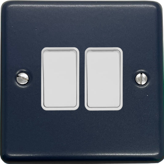 Contour Blue 2 Gang Switch