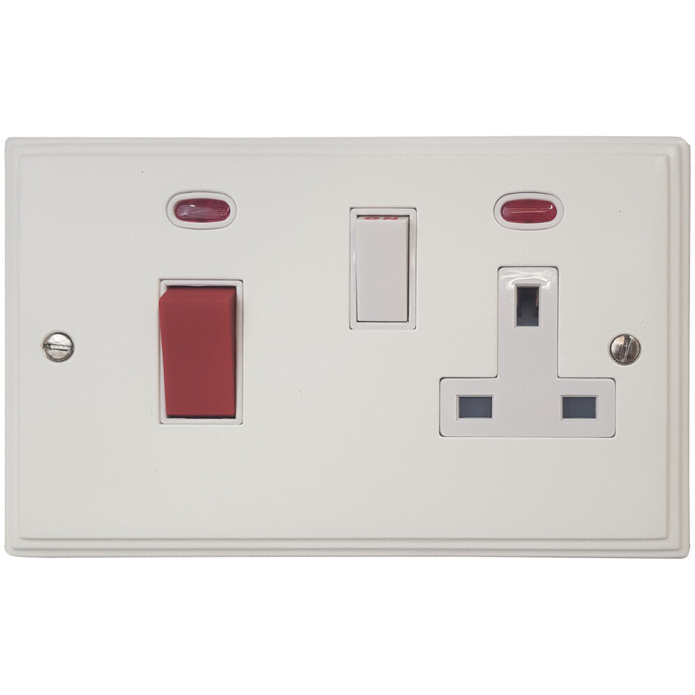 Victorian Flat White Cooker & Socket