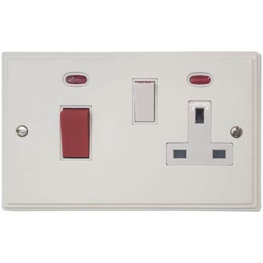 Victorian Flat White Cooker & Socket