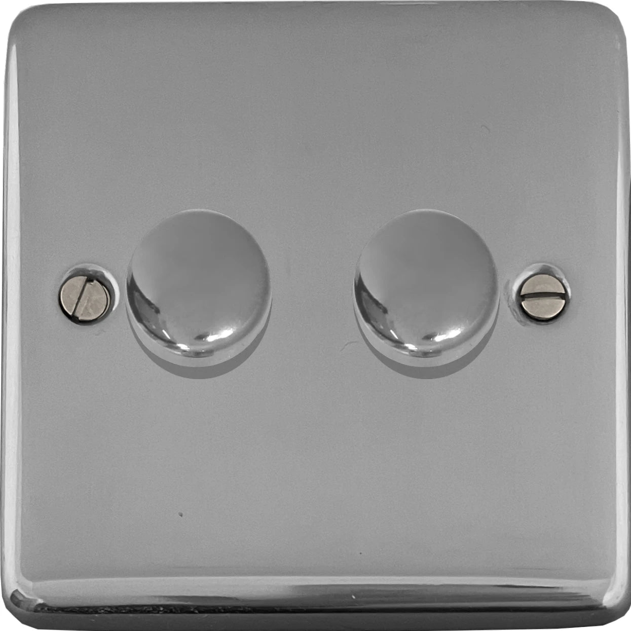Contour Polished Chrome 2 Gang LED Dimmer