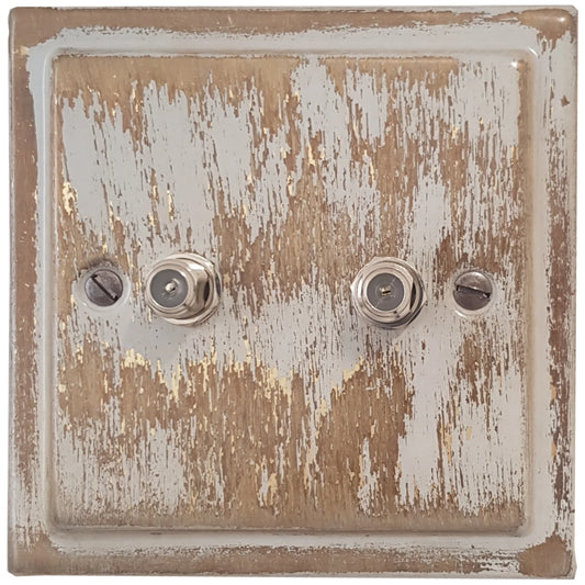 Victorian Dover Bronze 2 Gang Satellite Point