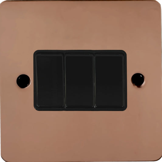 Flat Bright Copper 3 Gang 2 Way Switch