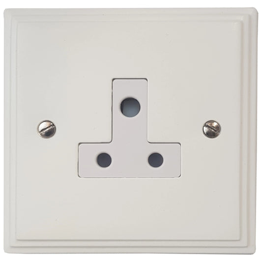 Victorian Flat White 5 Amp Socket