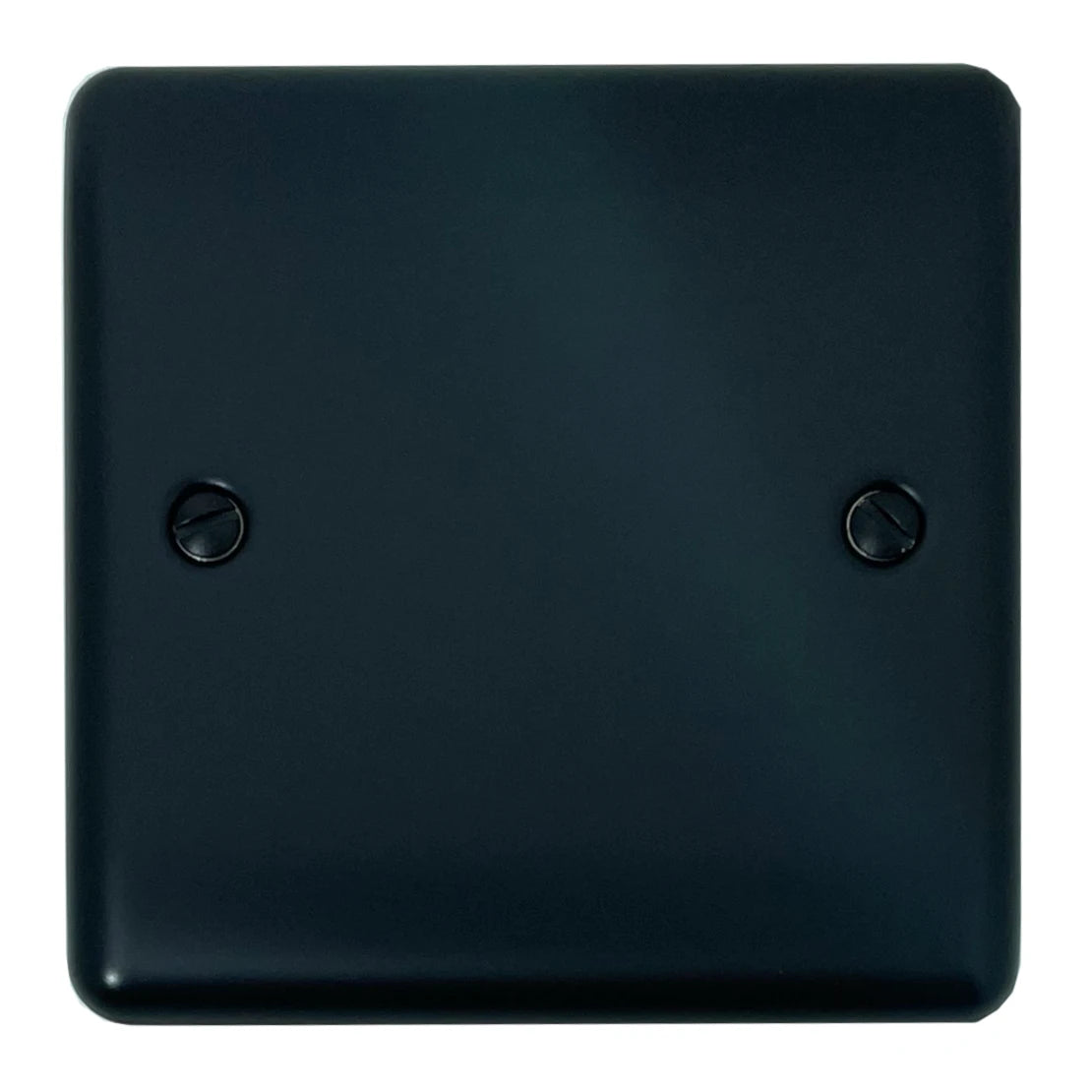 Basics Matt Black 1 Gang Blank Plate