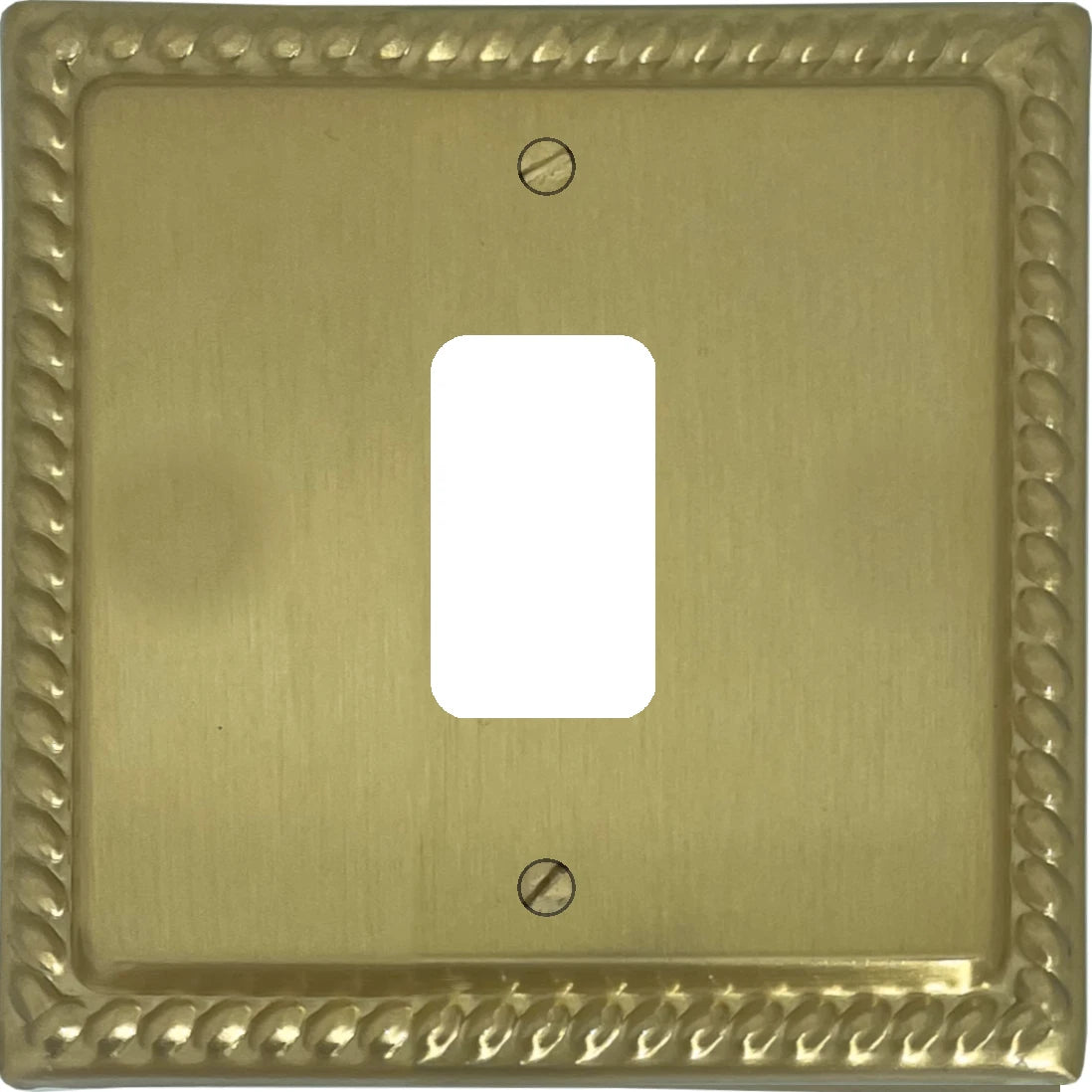 Georgian Satin Brass 1 Gang Grid Plate
