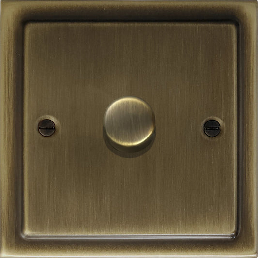 Victorian Antique Brass 1 Gang LED Dimmer