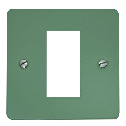 Flat Sage Green 1 Gang 1 Module Plate