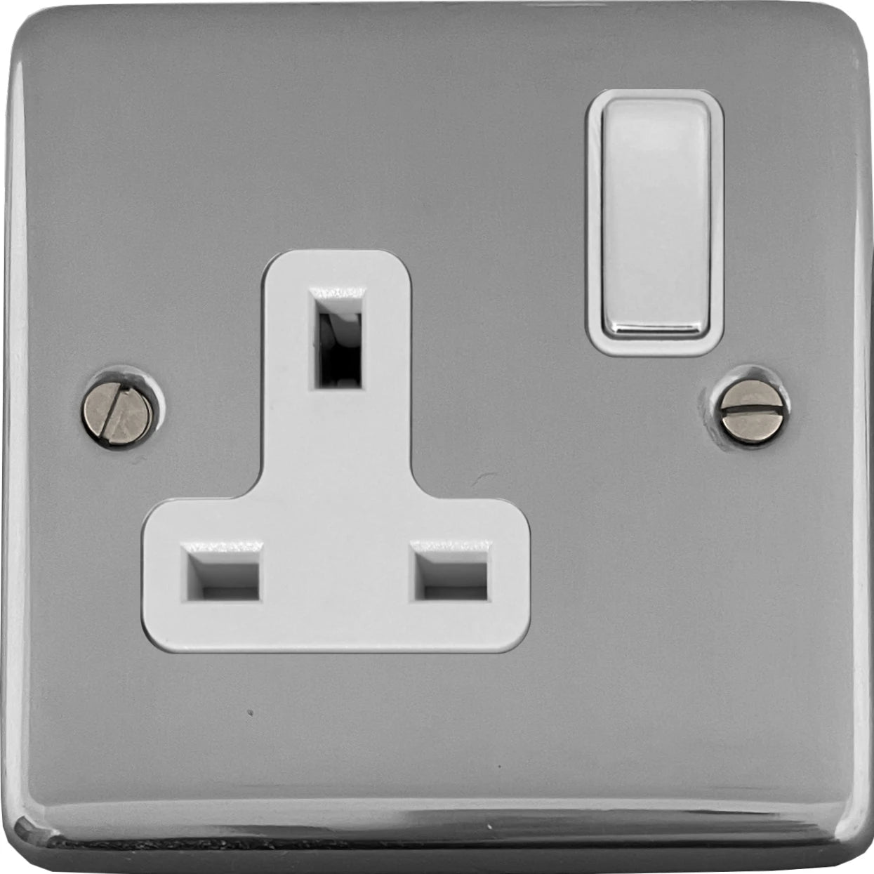 Contour Polished Chrome 1 Gang Switched Socket