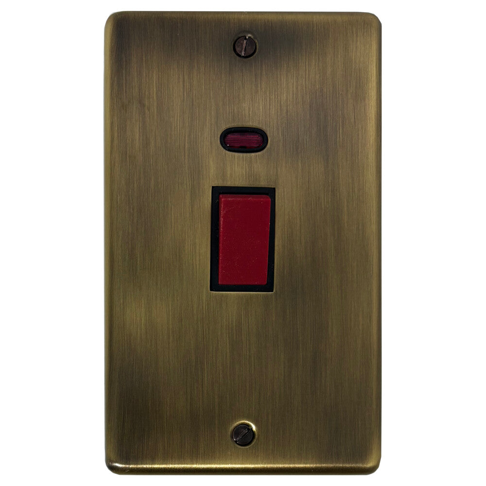 Contour Light Antique Brass 45 Amp Swt. & Neon L/Plate