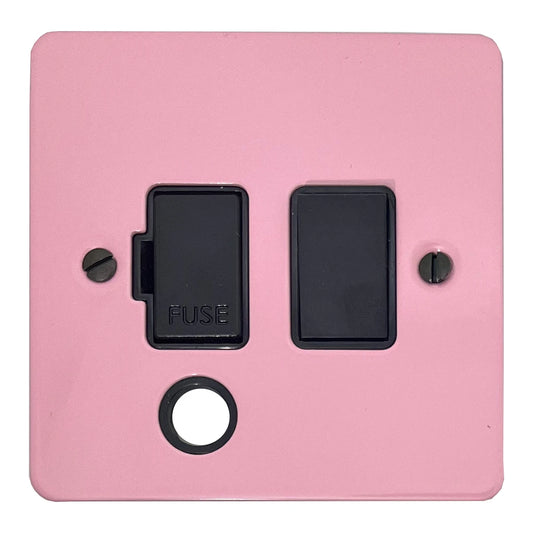 Flat Gloss Pink Switched Fuse Spur with Flex Outlet (Black Switch)