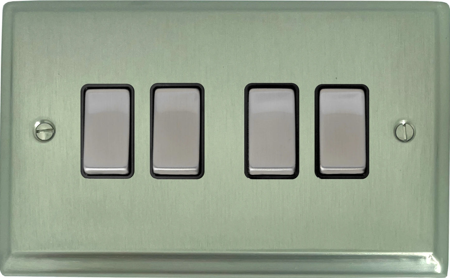 Deco Satin Nickel 4 Gang Switch