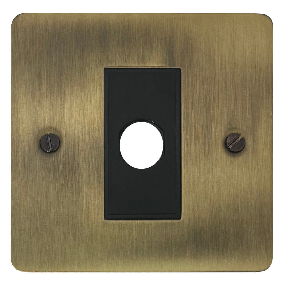 Flat Light Antique Brass Flex Outlet