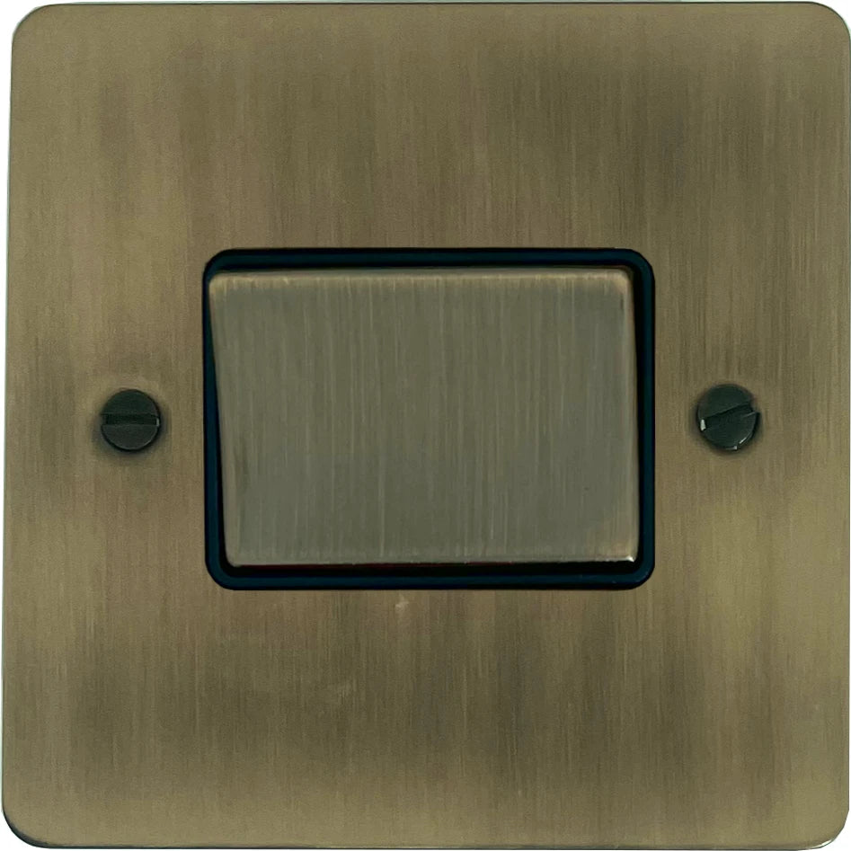 Flat Light Antique Brass Fan Isolator
