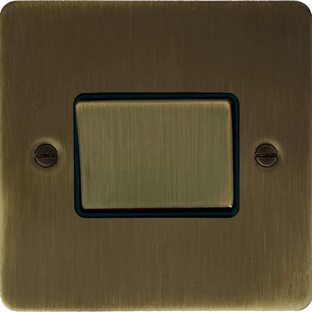 Flat Antique Brass Fan Isolator (Brass Switch)