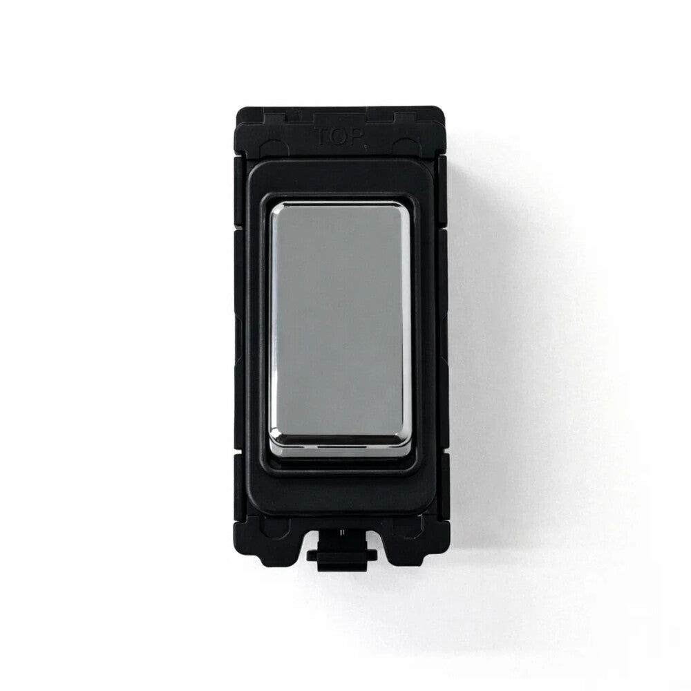 Intermediate grid switch - Black and Polished Chrome Switch