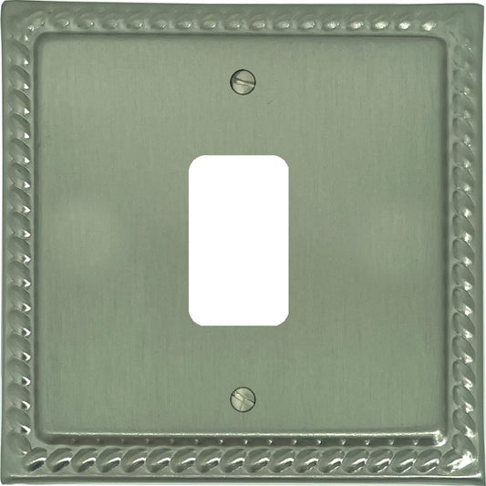 Monarch Satin Nickel 1 Gang Grid Plate
