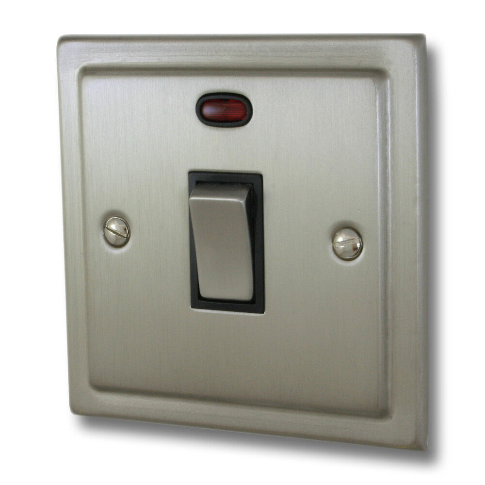 Victorian Satin Nickel 20A DP Switch