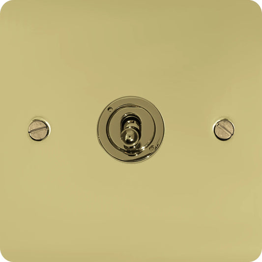 Flat Polished Brass Intermediate Toggle