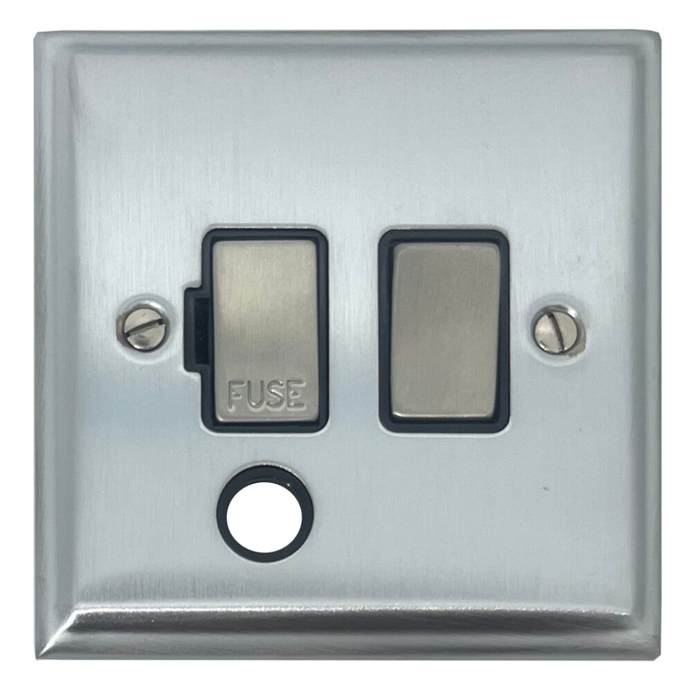 Deco Satin Chrome Swt Fused Spur + Outlet