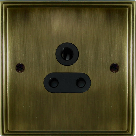 Victorian Antique Brass 5 Amp Socket