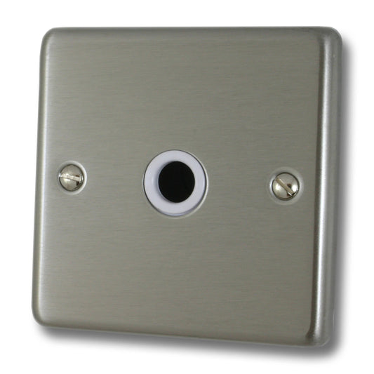 Contour Brushed Steel Flex Outlet