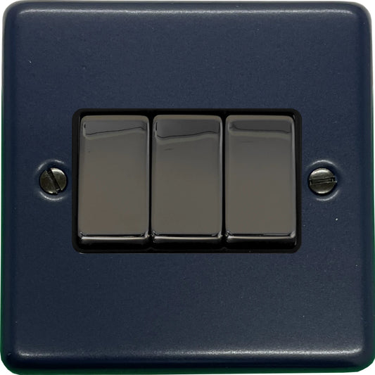 Contour Blue 3 Gang Switch