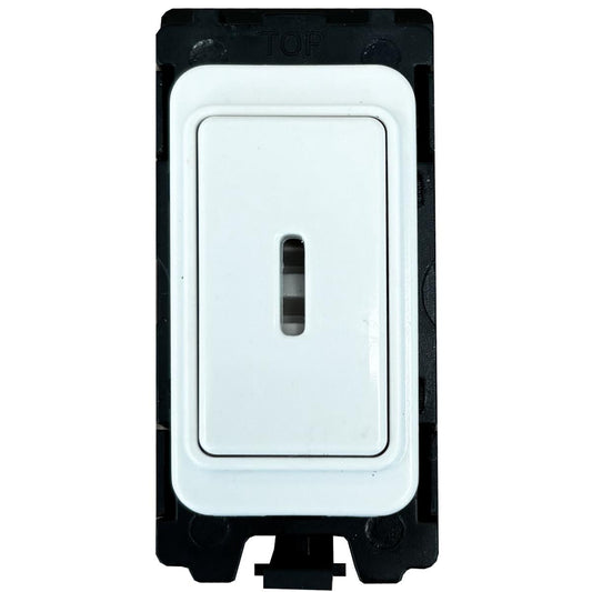 20A 2 way SP Switch Including key - All White Insert