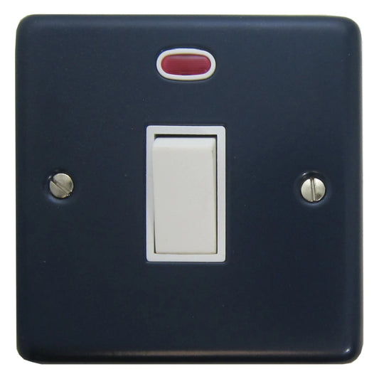 Contour Blue 20A Dp Switch + Neon – Designer Sockets