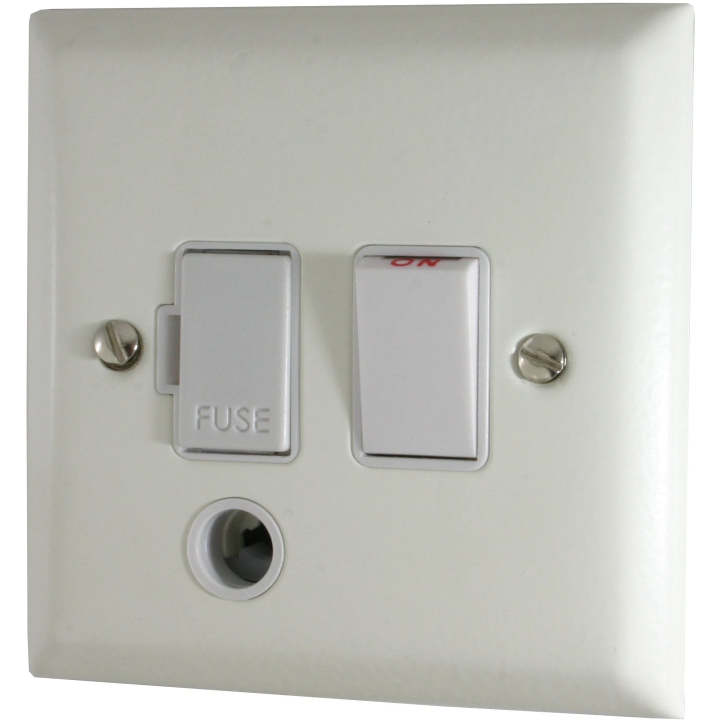 Spectrum Flat White Swt Fused Spur + Outlet