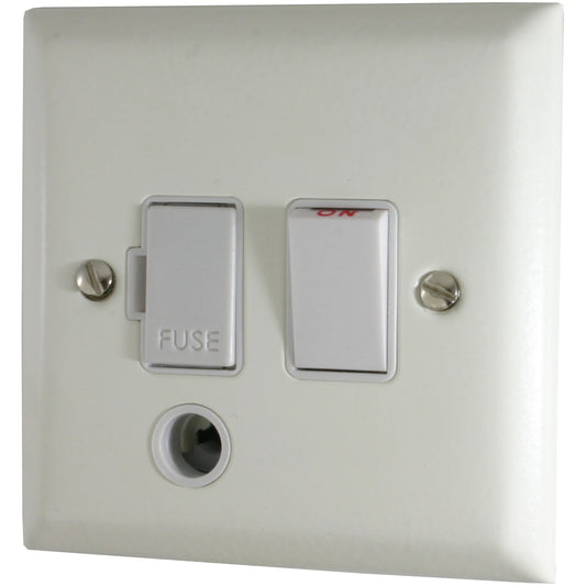 Spectrum Flat White Swt Fused Spur + Outlet