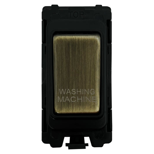 20A DP Switch - Engraved - Washing Machine - Antique Switch