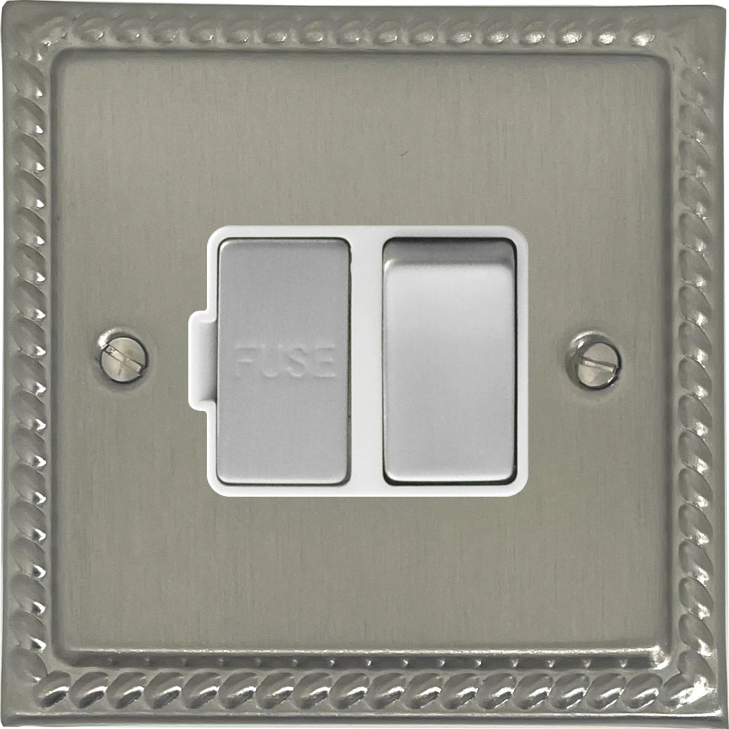 Georgian Satin Nickel Switch Fused Spur