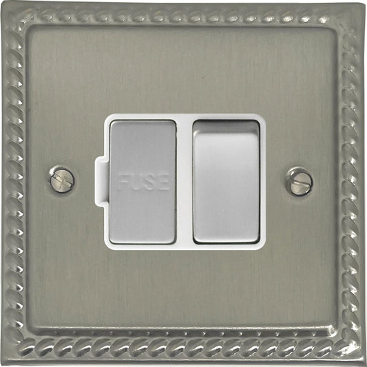 Georgian Satin Nickel Switch Fused Spur