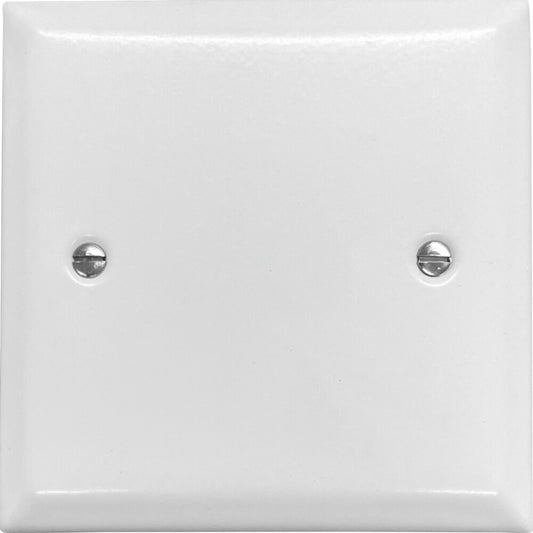 Spectrum Flat White 1 Gang Blank Plate