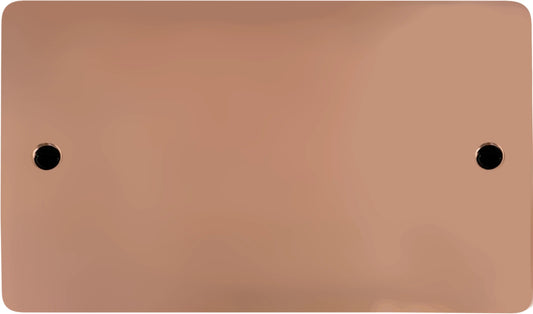 Flat Bright Copper 2 Gang Blank