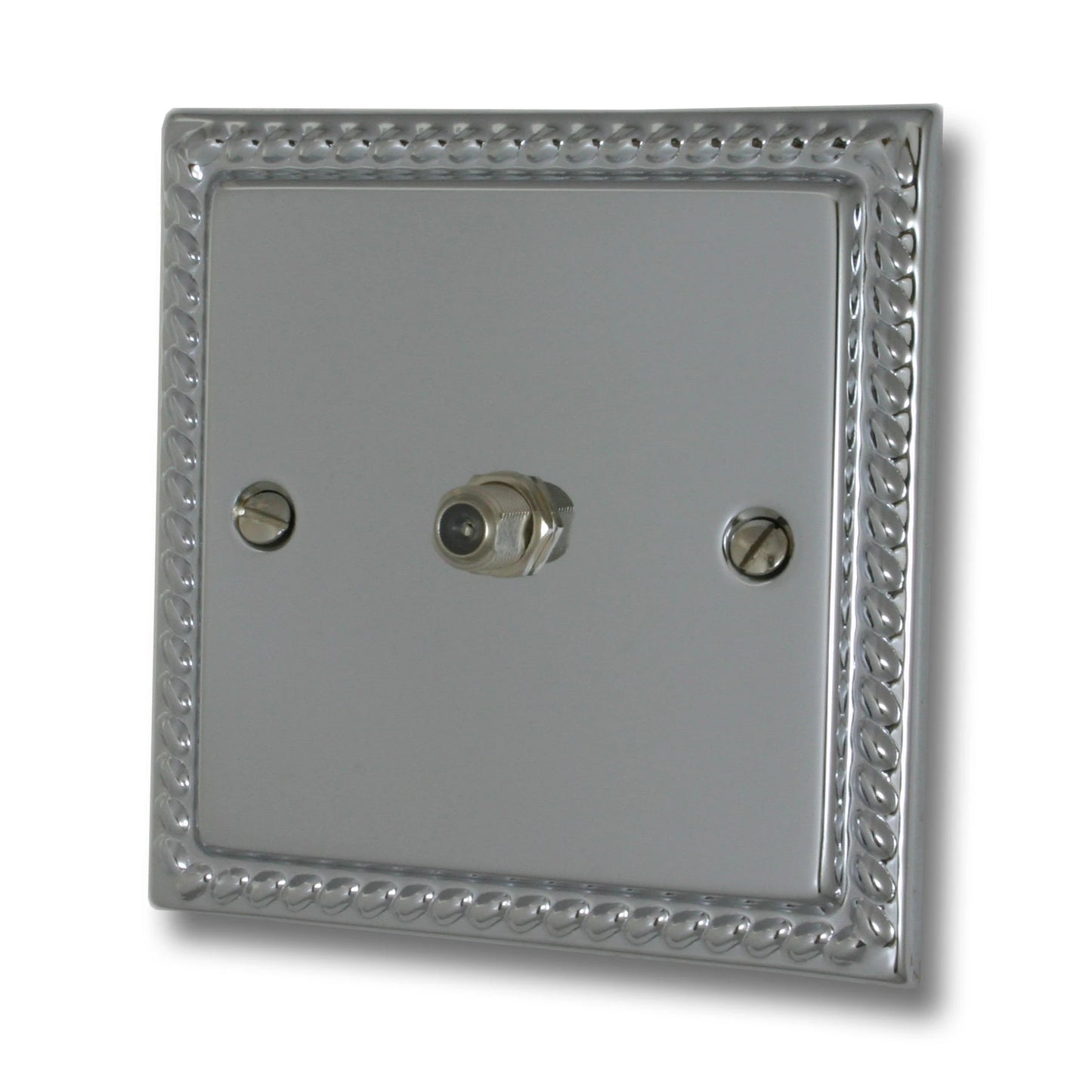 Georgian Polished Chrome 1 Gang Satellite Point