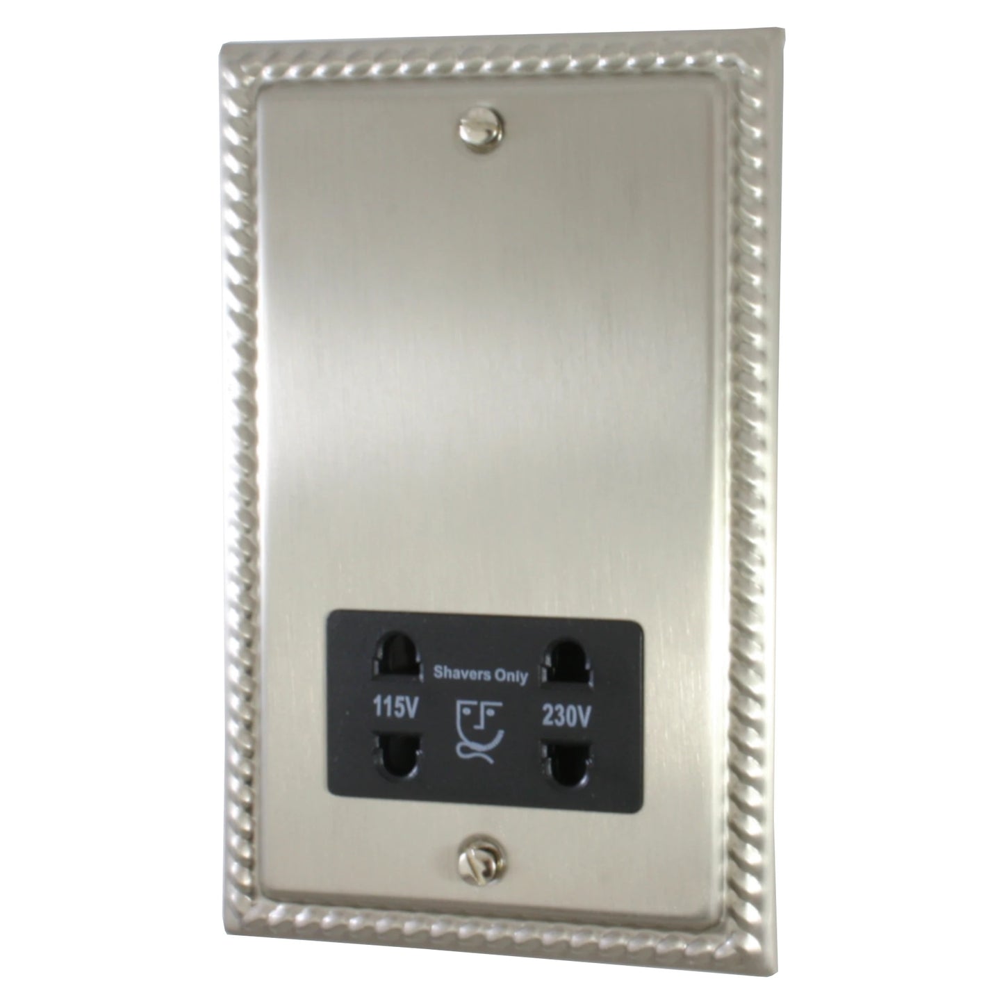 Georgian Satin Nickel Shaver Socket