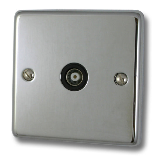 Contour Polished Chrome 1 Gang Coax Point