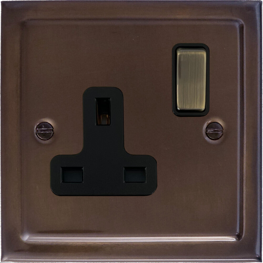 Victorian Medium Bronze 1 Gang Socket