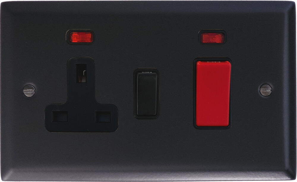 Spectrum Flat Black  Cooker Socket