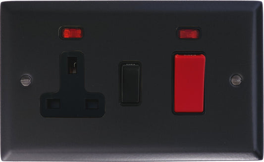 Spectrum Flat Black  Cooker Socket