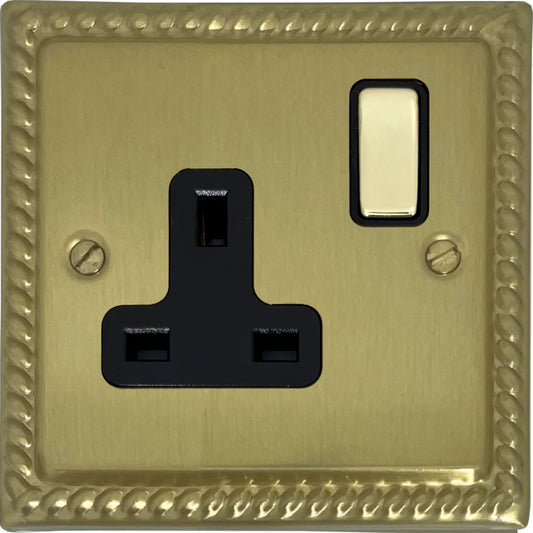 Monarch Satin Brass 1 Gang Socket