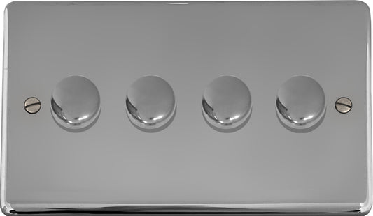 Contour Polished Chrome 4 Gang LED Dimmer