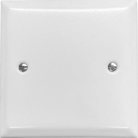 Spectrum Flat White 1 Gang Blank Plate