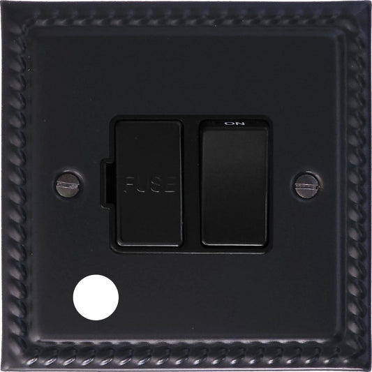 Georgian Flat Black Swt. Spur & F/Outlet