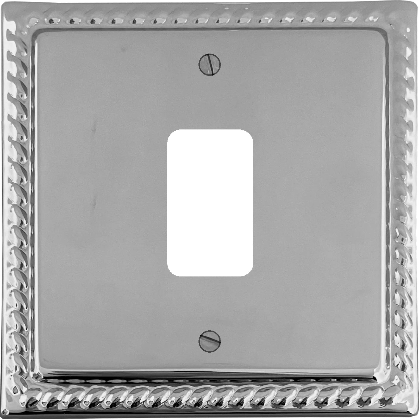 Georgian Polished Chrome 1 Gang Grid Plate