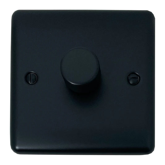 Basics Matt Black 1 Gang LED Dimmer