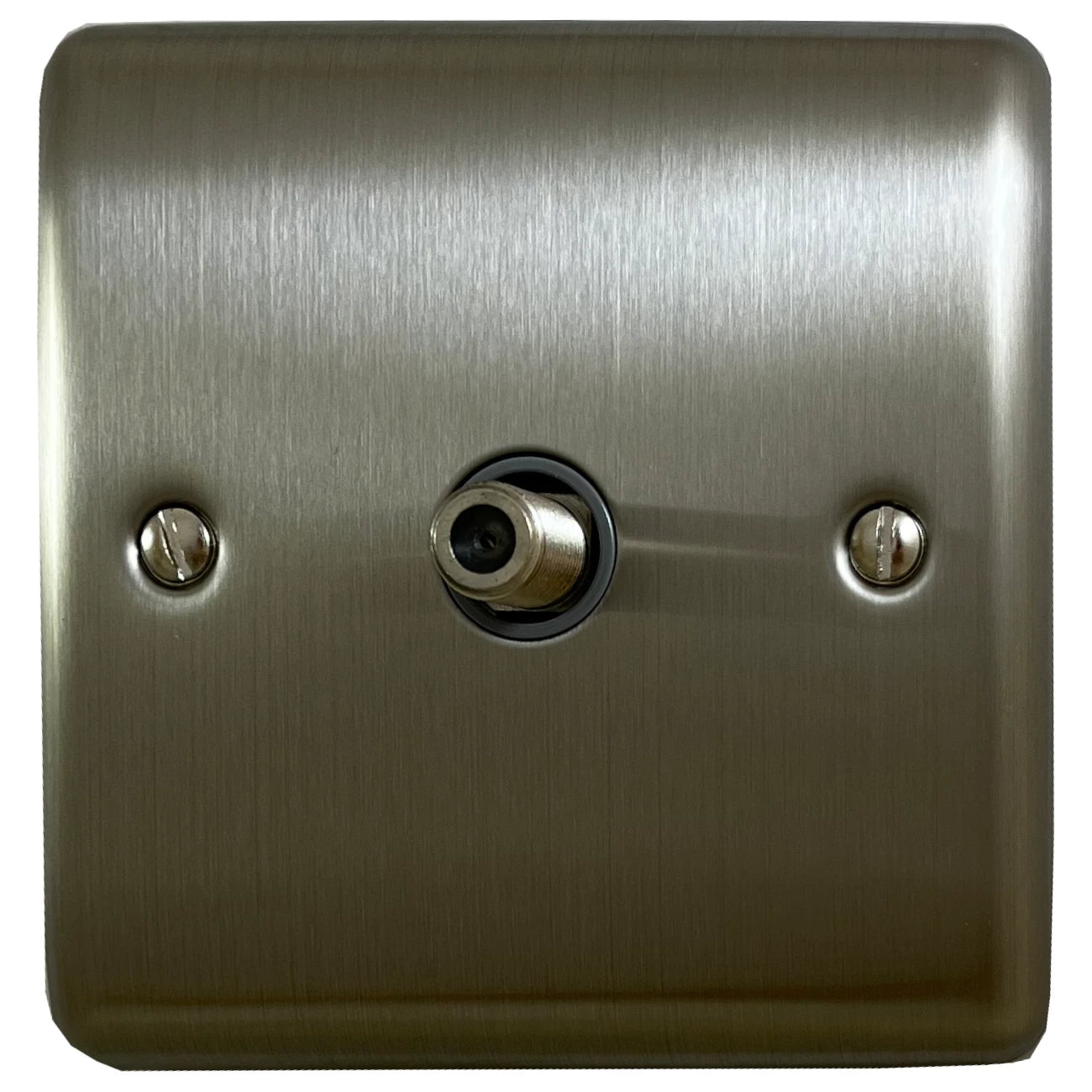 Basics Brushed Steel 1 Gang Sat Point