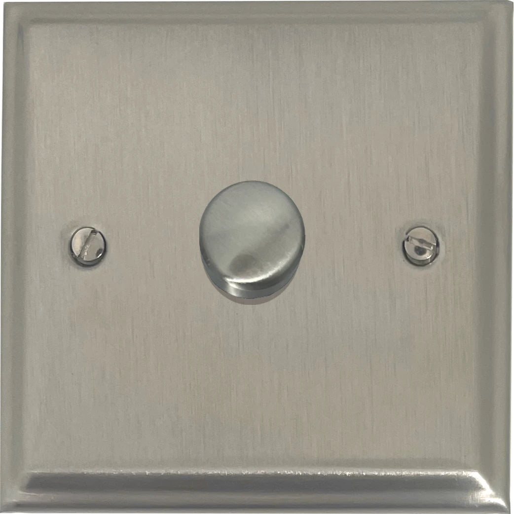 Deco Satin Nickel 1 Gang 120W LED Dimmer