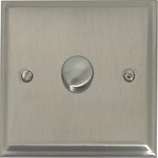 Deco Satin Nickel 1 Gang 120W LED Dimmer